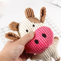 HKM-9692093 Cute Animal Shape Plush Toy for Dogs and Cats, Squeaky and Bite Resistant Chew Toy, Easy to Clean Pet Accessory