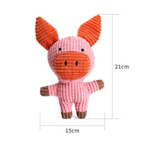 HKM-9692093 Cute Animal Shape Plush Toy for Dogs and Cats, Squeaky and Bite Resistant Chew Toy, Easy to Clean Pet Accessory