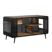 HKM-9692477 Spacious Cat House with Tempered Glass Doors and Modern Design for Indoor Use