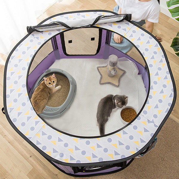 HKM-9693629 Cat Delivery Room Folding Tent - Fully Enclosed Design in Multiple Sizes