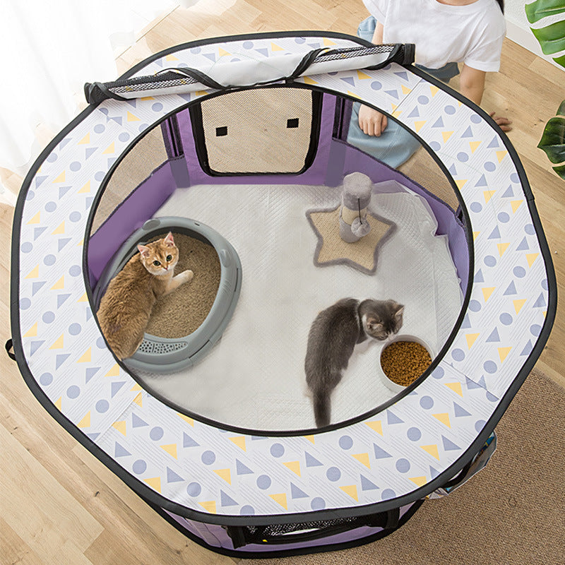 HKM-9693629 Cat Delivery Room Folding Tent - Fully Enclosed Design in Multiple Sizes