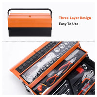 HKM-969363 85-Piece 20V Metal Hand Tool Set for Household and Automotive Repairs