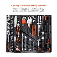 HKM-969363 85-Piece 20V Metal Hand Tool Set for Household and Automotive Repairs