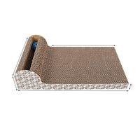 HKM-9694781 Corrugated Paper Cat Scratch Board with Catnip - Wear-Resistant Vertical Cat Pad