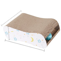 HKM-9694781 Corrugated Paper Cat Scratch Board with Catnip - Wear-Resistant Vertical Cat Pad