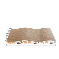 HKM-9694781 Corrugated Paper Cat Scratch Board with Catnip - Wear-Resistant Vertical Cat Pad