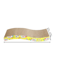HKM-9694781 Corrugated Paper Cat Scratch Board with Catnip - Wear-Resistant Vertical Cat Pad