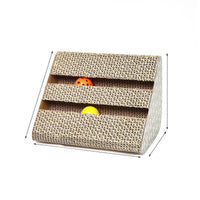 HKM-9694781 Corrugated Paper Cat Scratch Board with Catnip - Wear-Resistant Vertical Cat Pad
