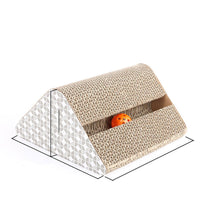 HKM-9694781 Corrugated Paper Cat Scratch Board with Catnip - Wear-Resistant Vertical Cat Pad
