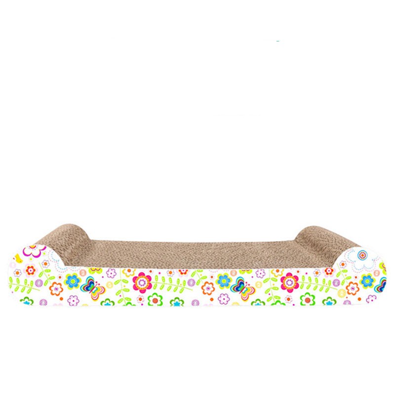 HKM-9694781 Corrugated Paper Cat Scratch Board with Catnip - Wear-Resistant Vertical Cat Pad