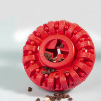 HKM-9695421 Durable Dog Chew Toy for Molar Health and Intelligence Training - Red Rubber, 14x14x5cm