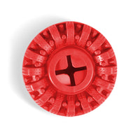 HKM-9695421 Durable Dog Chew Toy for Molar Health and Intelligence Training - Red Rubber, 14x14x5cm
