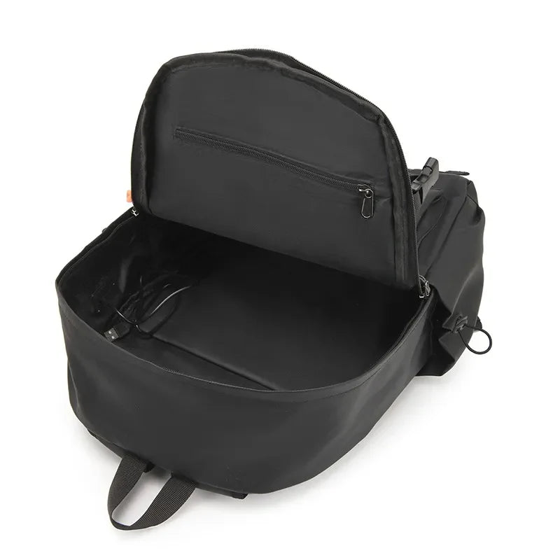 HKM-969555 Men's Casual Waterproof Backpack for 17-Inch Laptop - Large Capacity Oxford Zipper Design