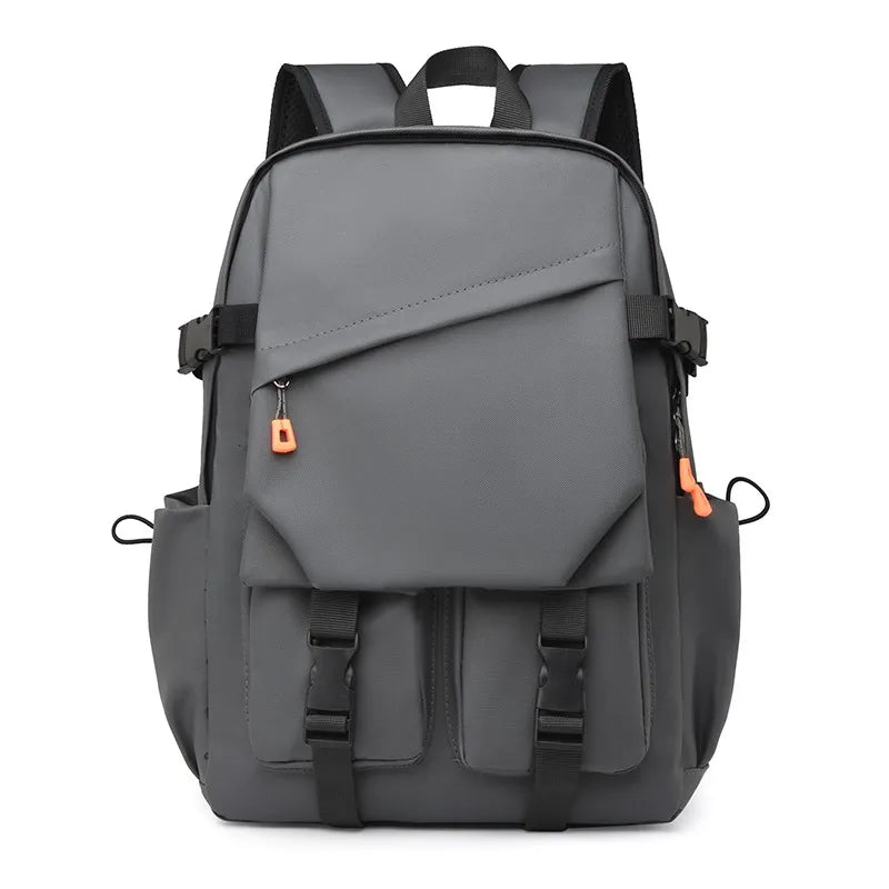 HKM-969555 Men's Casual Waterproof Backpack for 17-Inch Laptop - Large Capacity Oxford Zipper Design