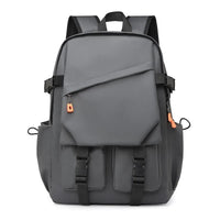 HKM-969555 Men's Casual Waterproof Backpack for 17-Inch Laptop - Large Capacity Oxford Zipper Design