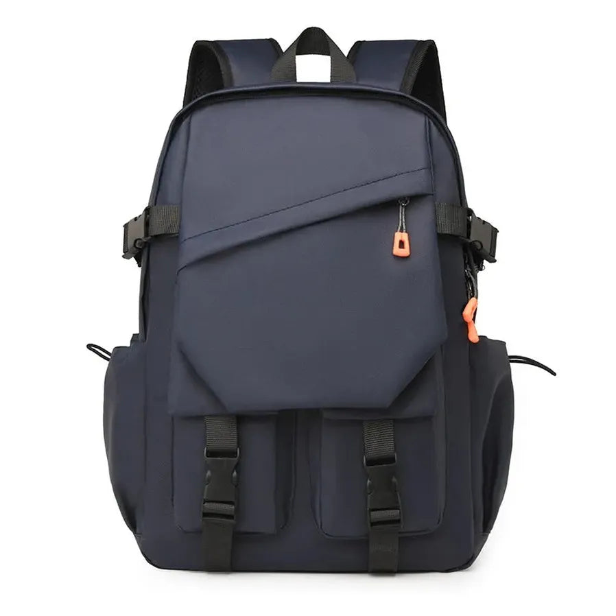 HKM-969555 Men's Casual Waterproof Backpack for 17-Inch Laptop - Large Capacity Oxford Zipper Design