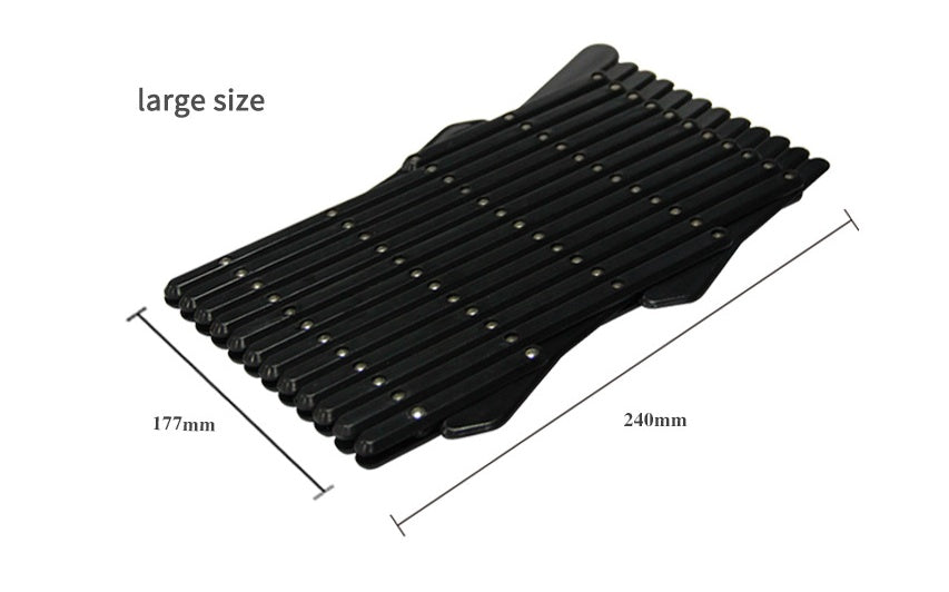 HKM-9696189 Universal Telescopic Pet Window Fence in Black - Durable Polypropylene, Easy Storage