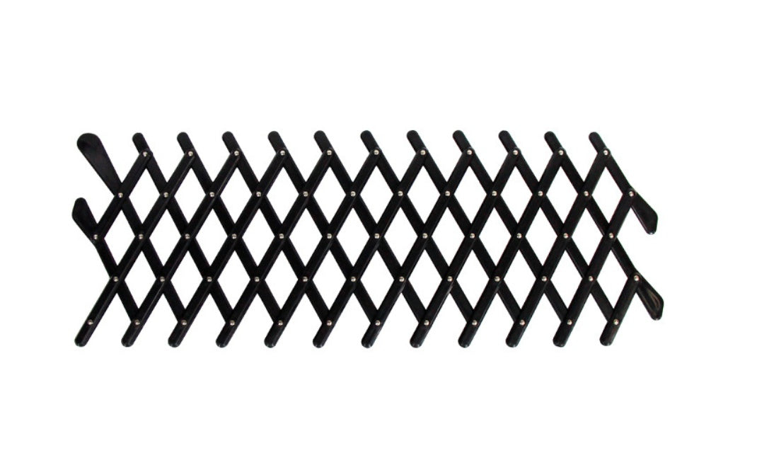 HKM-9696189 Universal Telescopic Pet Window Fence in Black - Durable Polypropylene, Easy Storage
