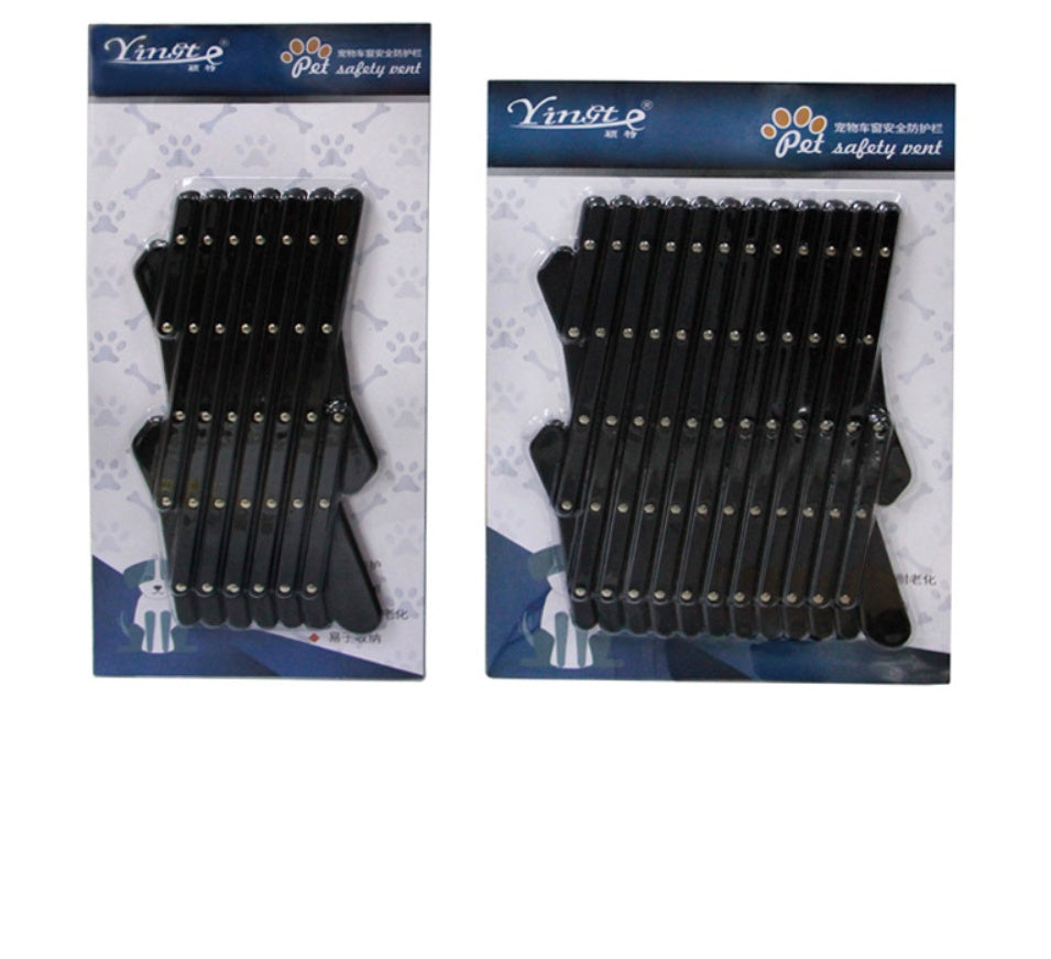 HKM-9696189 Universal Telescopic Pet Window Fence in Black - Durable Polypropylene, Easy Storage