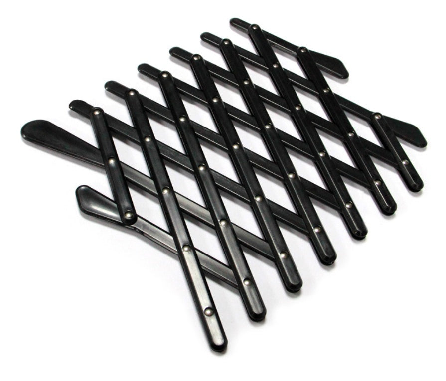 HKM-9696189 Universal Telescopic Pet Window Fence in Black - Durable Polypropylene, Easy Storage