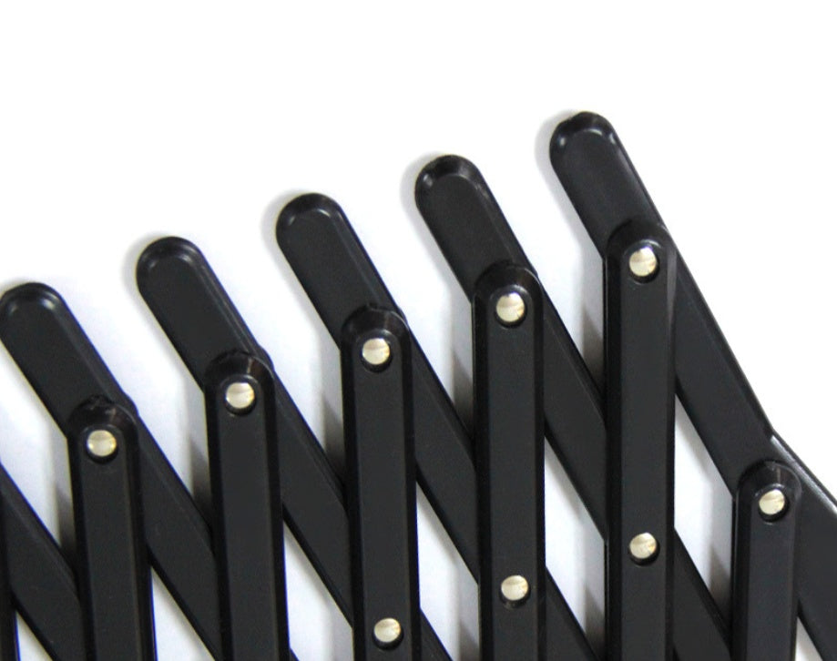 HKM-9696189 Universal Telescopic Pet Window Fence in Black - Durable Polypropylene, Easy Storage