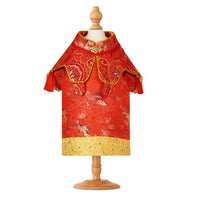 HKM-9696957 Adorable Pet Hanfu Dress with Gift Box in Red and Blue - Available in Sizes S to 3XL