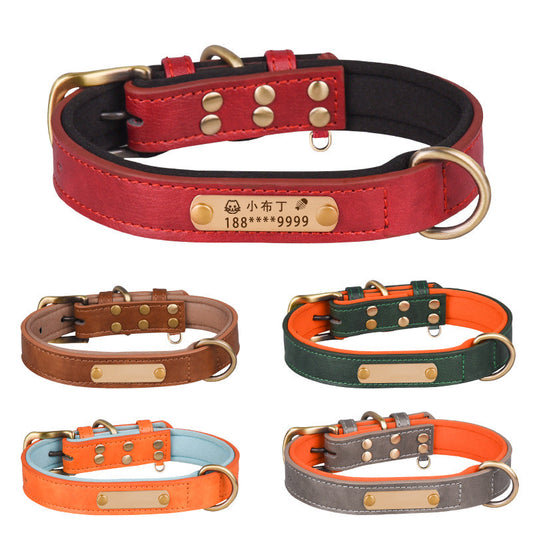 HKM-9697213 Breathable PU Leather Dog Collar and Leash Set in Various Stylish Colors