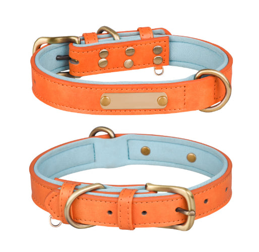 HKM-9697213 Breathable PU Leather Dog Collar and Leash Set in Various Stylish Colors