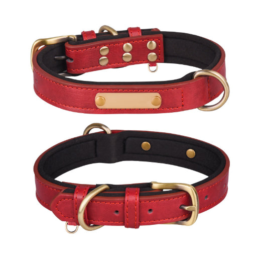 HKM-9697213 Breathable PU Leather Dog Collar and Leash Set in Various Stylish Colors