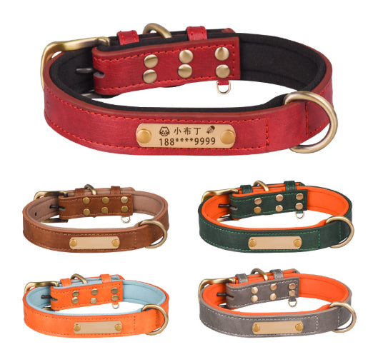 HKM-9697213 Breathable PU Leather Dog Collar and Leash Set in Various Stylish Colors