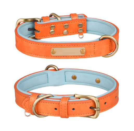 HKM-9697213 Breathable PU Leather Dog Collar and Leash Set in Various Stylish Colors