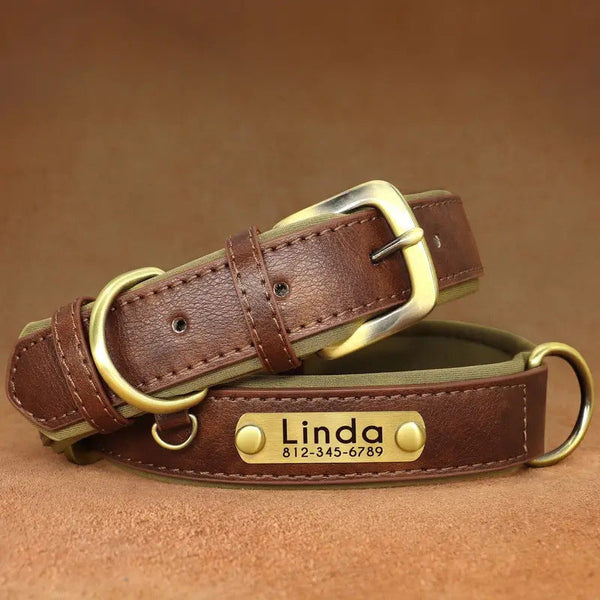 HKM-9697213 Breathable PU Leather Dog Collar and Leash Set in Various Stylish Colors
