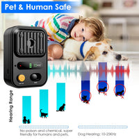 HKM-9697853 Ultrasonic Anti-Barking Device with Rechargeable Battery, Waterproof Design, 3 Adjustable Frequencies, 32.8ft Detection Range