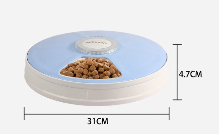 HKM-9698365 Automatic Pet Feeder with 6 Grids and Voice Reminder Function