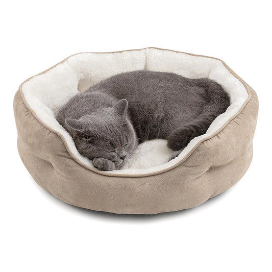 HKM-9698621 Soft Round Pet Bed Mats for Dogs and Cats - Cozy Nesting Blankets in Multiple Sizes
