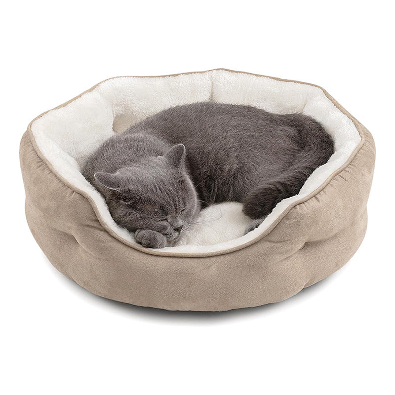 HKM-9698621 Soft Round Pet Bed Mats for Dogs and Cats - Cozy Nesting Blankets in Multiple Sizes