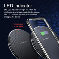 HKM-969875 10W Fast Wireless Charger for Mobile Phones, Compatible with Most Qi-Enabled Devices, Sleek Design in Multiple Colors