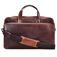 HKM-969875 Slim Leather Laptop Briefcase for Women - Elegant Executive Office Bag