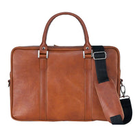 HKM-969875 Slim Leather Laptop Briefcase for Women - Elegant Executive Office Bag