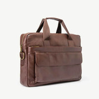HKM-969875 Slim Leather Laptop Briefcase for Women - Elegant Executive Office Bag