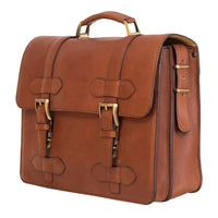 HKM-969875 Slim Leather Laptop Briefcase for Women - Elegant Executive Office Bag