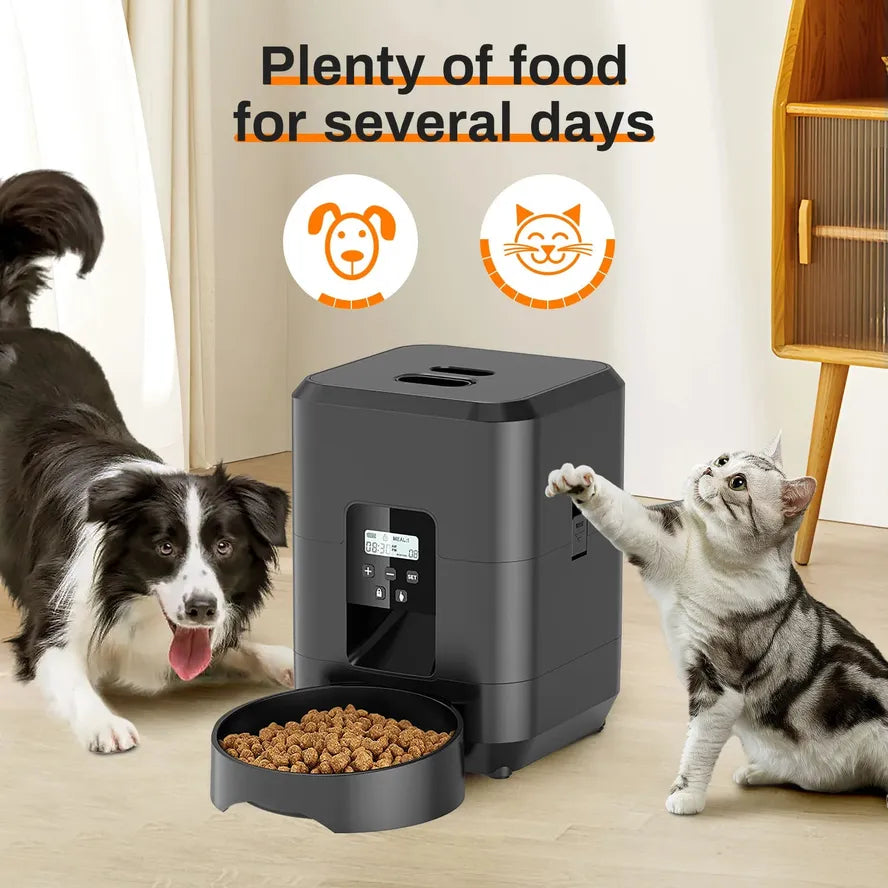 HKM-969939 Automatic 2L Pet Feeder for Cats and Dogs with Slow Feeding Function and Timed Dispensing
