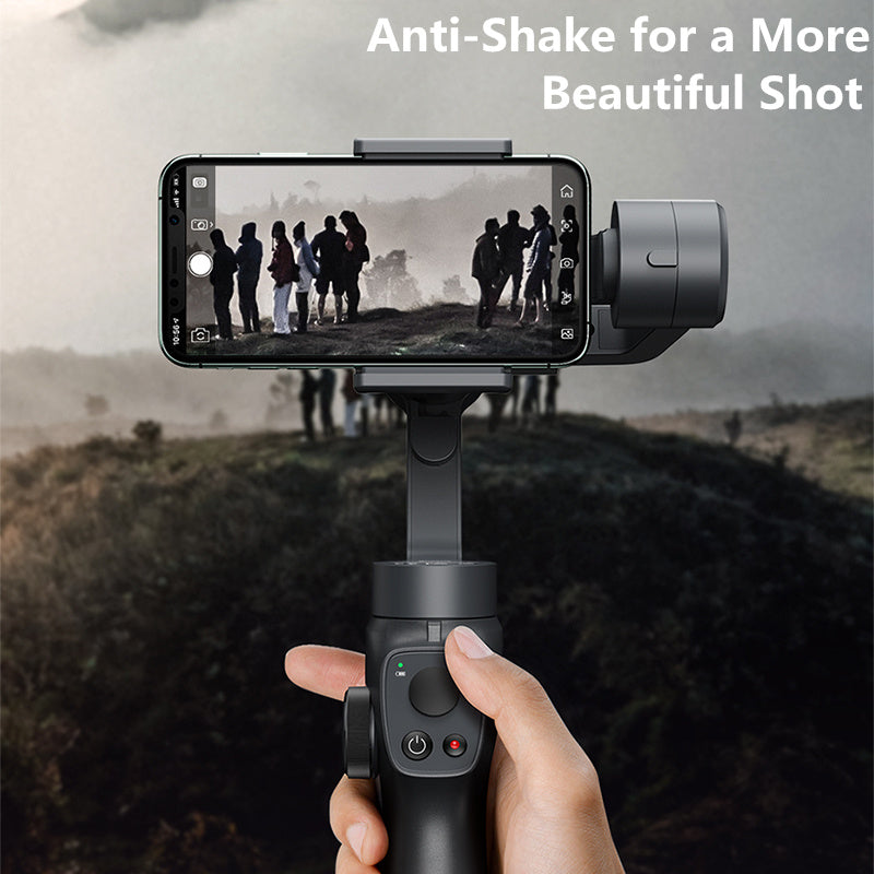 HKM-970003 Three-Axis Handheld Mobile Phone Stabilizer - Anti-Shake Design for Phones up to 92mm Wide, Supports 250g