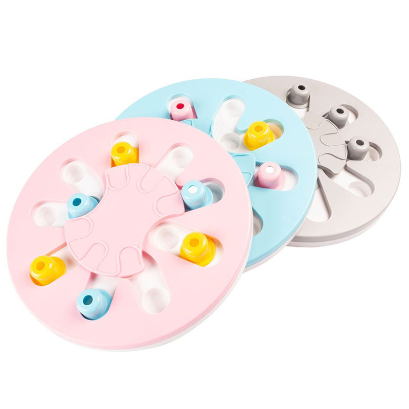 HKM-9700541 Anti-Choke Pet Food Bowl - Durable ABS Material, 28 cm Diameter, Available in Blue, Pink, Grey