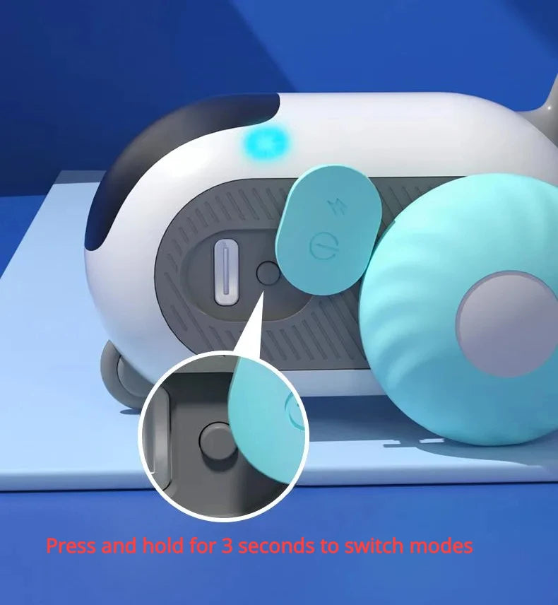 HKM-9701181 Interactive Remote Control Cat Car Toy - Automatic Self-Moving, USB Charging with Obstacle Avoidance