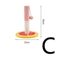 HKM-9703613 Small Cat Climbing Frame with Sisal Scratching Column and Fruit Shape Design
