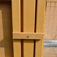 HKM-9703997 Wooden Rabbit Hutch with Openable Waterproof Roof and Pull-Out Cleaning Tray, Durable Solid Fir Build for Small Animals