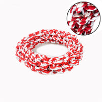 HKM-9705149 Interactive Cotton Rope Dog Toy - Durable Biting and Chewing Circle for Mental Stimulation