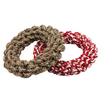 HKM-9705149 Interactive Cotton Rope Dog Toy - Durable Biting and Chewing Circle for Mental Stimulation