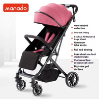 HKM-970515 Aluminium Alloy Frame One-Hand Fold Travel System Stroller with Brake